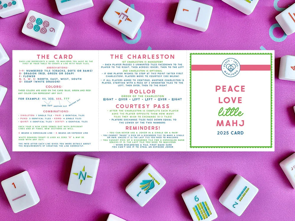 2025 Little Mahj Card for Kids & Beginners | Peace Love Mahjong
