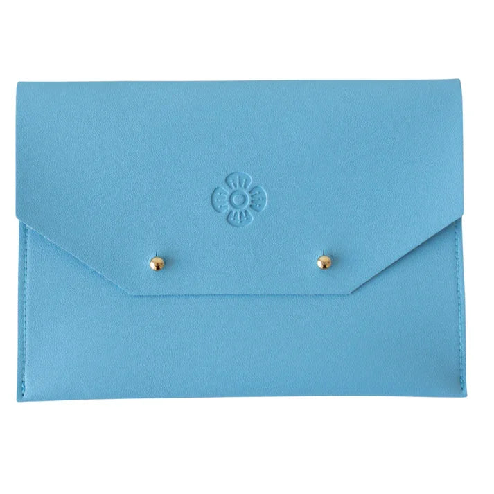 Bright Blue Mahjong Card Clutch | The Woodlands Mahjong Society