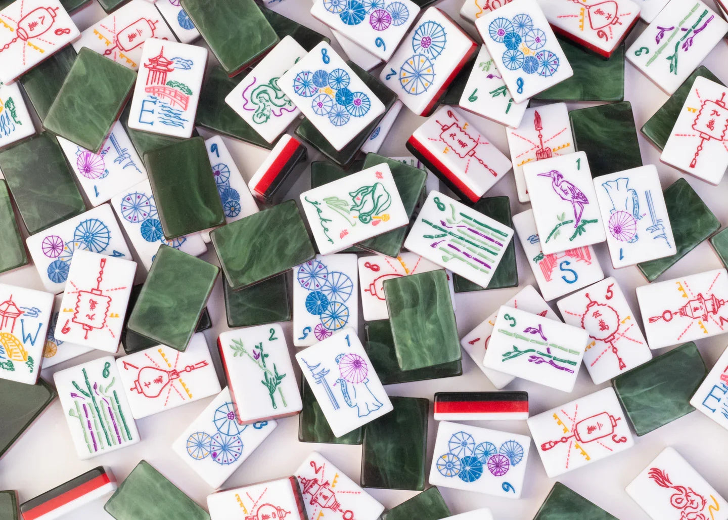 Miss Classic: Mahjong Tile Set - Malachite | Miss Mahjong