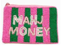 Pink and Green Mahjong Money Coin Purse