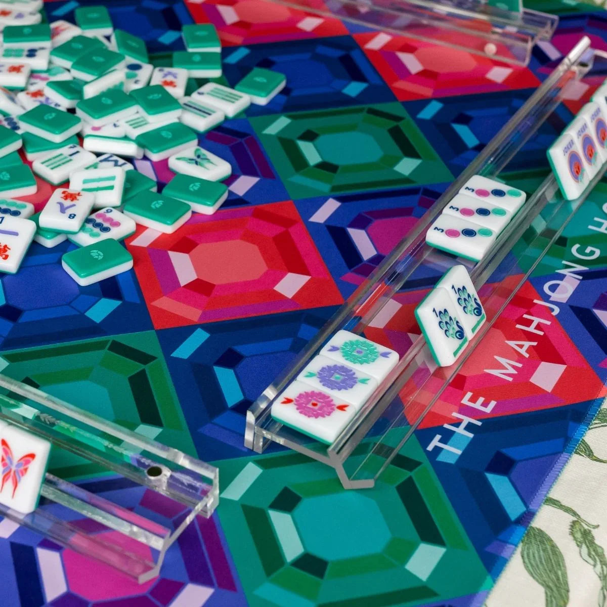 Set of 4 Clear Mahjong Racks | The Mahjong House