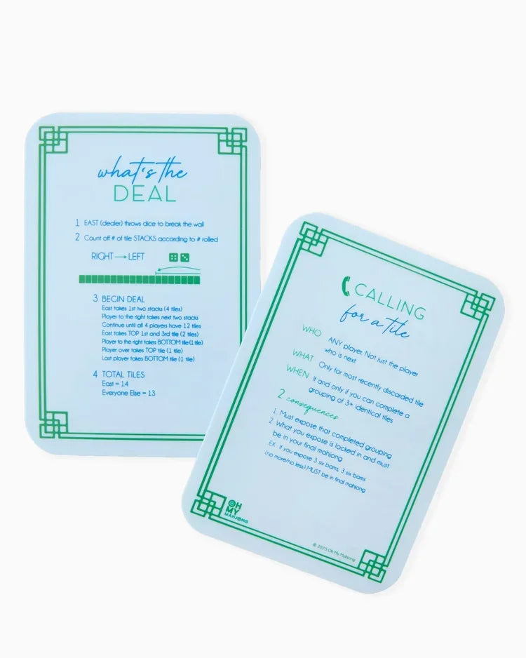 Light Blue Modern Mahjong Tile Shuffler | Peace Love Mahjong