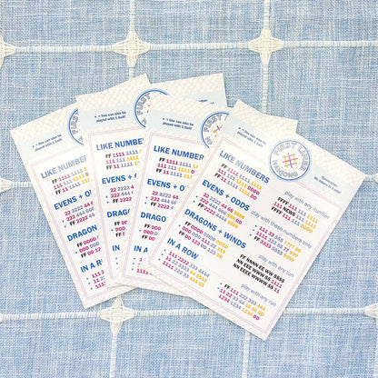 First Lines Simplified Mahjong Line Cards for beginners