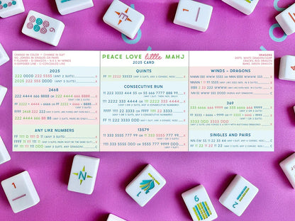 2025 Little Mahj Card for Kids & Beginners | Peace Love Mahjong