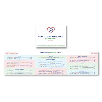 2026 Beginner Mahjong Card | Peace Love Mahjong