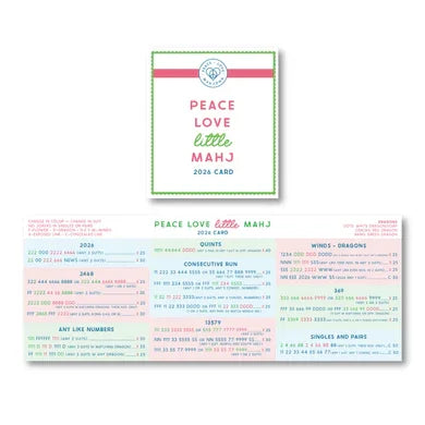 2026 Little Mahj Card for Kids & Beginners | Peace Love Mahjong