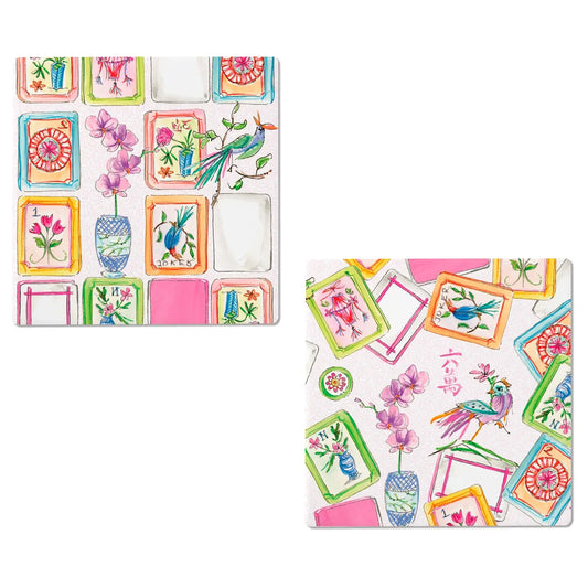 Ceramic Mahjong Coaster set of 4