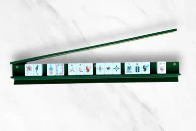 Dark Green Mahjong Racks & Pushers (Set of 4) | Peace Love Mahjong