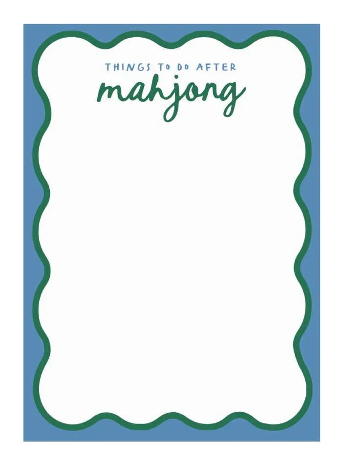 "Things To Do After Mahj" Notepad (50 Sheets) | Peace Love Mahjong
