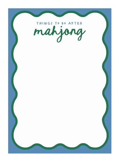 "Things To Do After Mahj" Notepad (50 Sheets) | Peace Love Mahjong