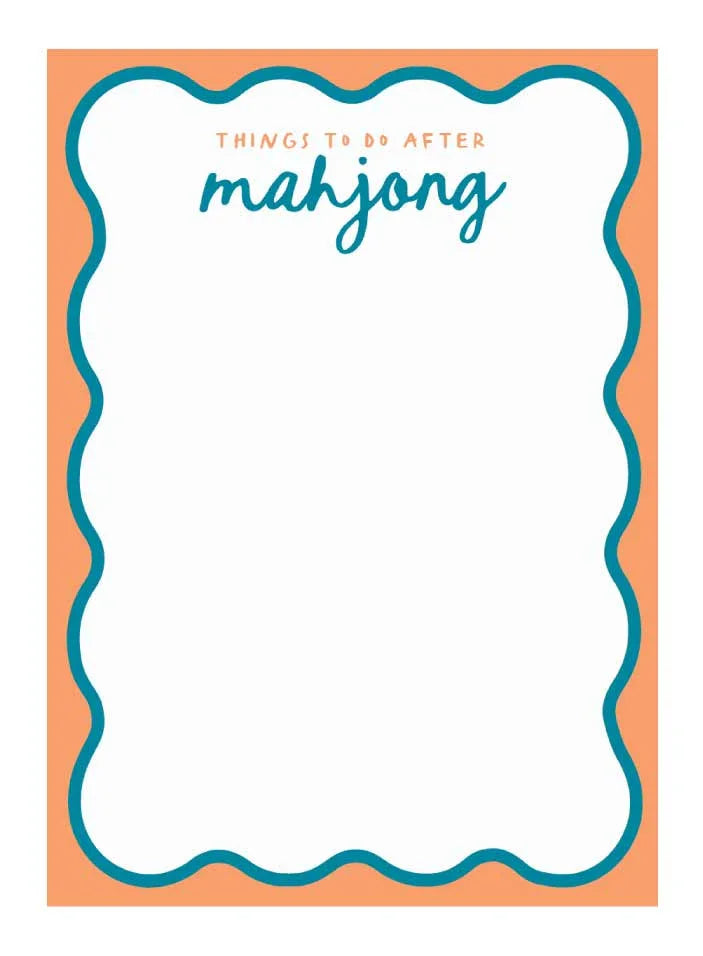 "Things To Do After Mahj" Notepad (50 Sheets) | Peace Love Mahjong
