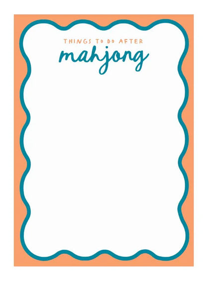 "Things To Do After Mahj" Notepad (50 Sheets) | Peace Love Mahjong