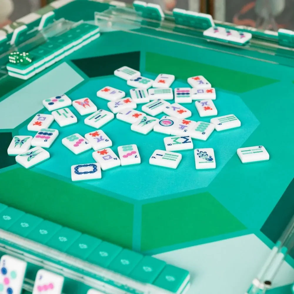 Emerald Gem Double-Sided Mahjong Mat | The Mahjong House