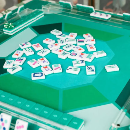 Emerald Gem Double-Sided Mahjong Mat | The Mahjong House