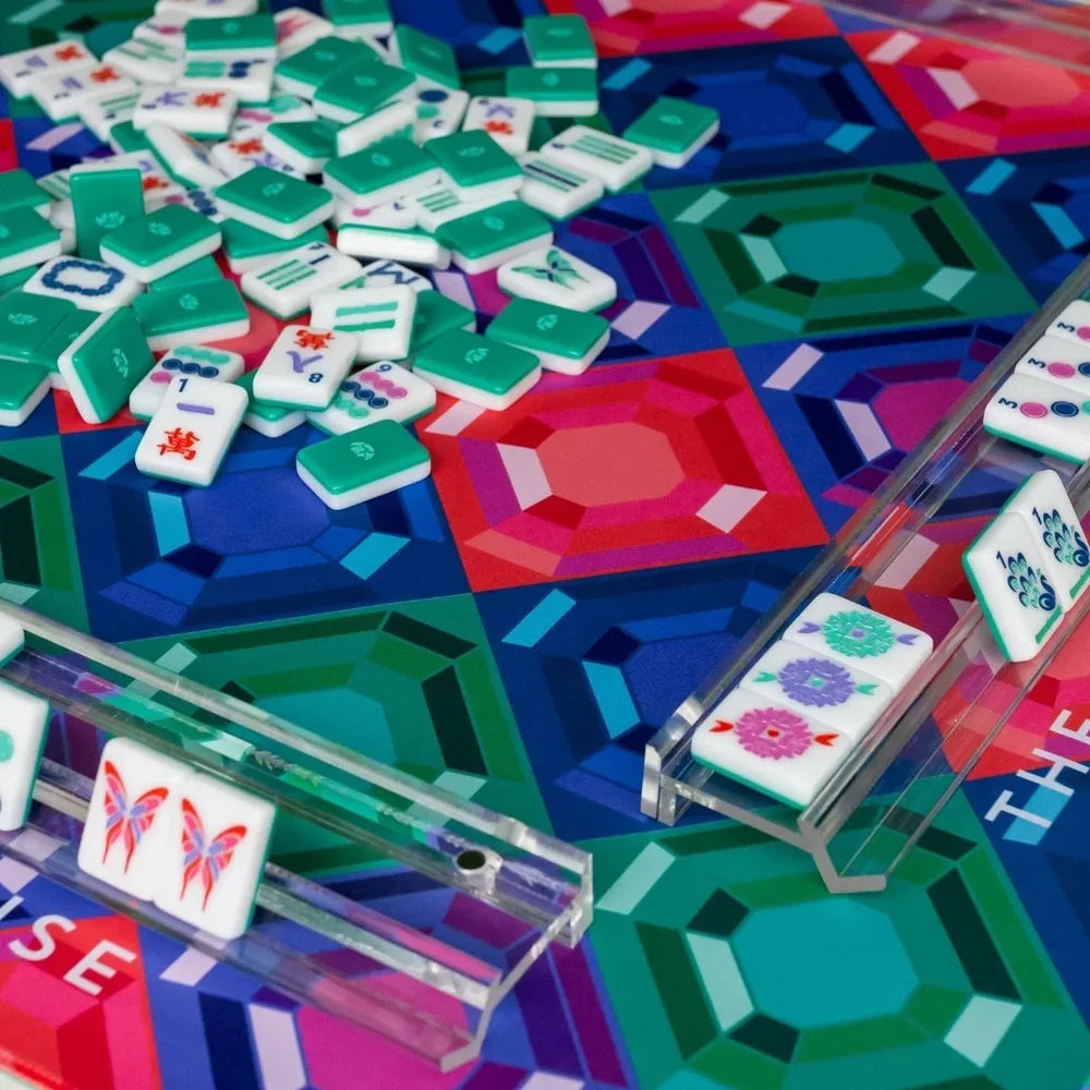 Emerald Gem Double-Sided Mahjong Mat | The Mahjong House