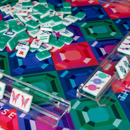 Emerald Gem Double-Sided Mahjong Mat | The Mahjong House