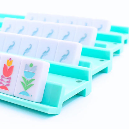 Solid Macaron Green - Classic Acrylic Mahjong Racks (Set of 4) | My Fair Mahjong