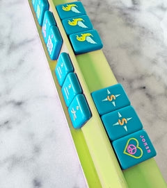 Peace Love Mahjong - Totally Teal Mile High Mahj Club Travel Tile Set