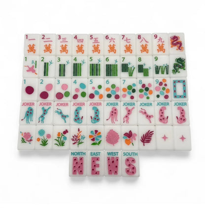 Springtime Safari Tile Set - Bright White | Bespoke Mahjong