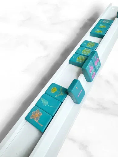 White Mahjong Racks & Pushers (Set of 4) | Peace Love Mahjong