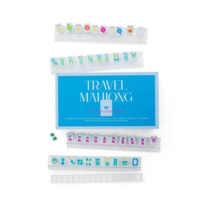 Ice Blue & Brights Travel Mahjong Set | The Mahjong House