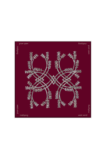 Mahjong Tile Mat - Maroon
