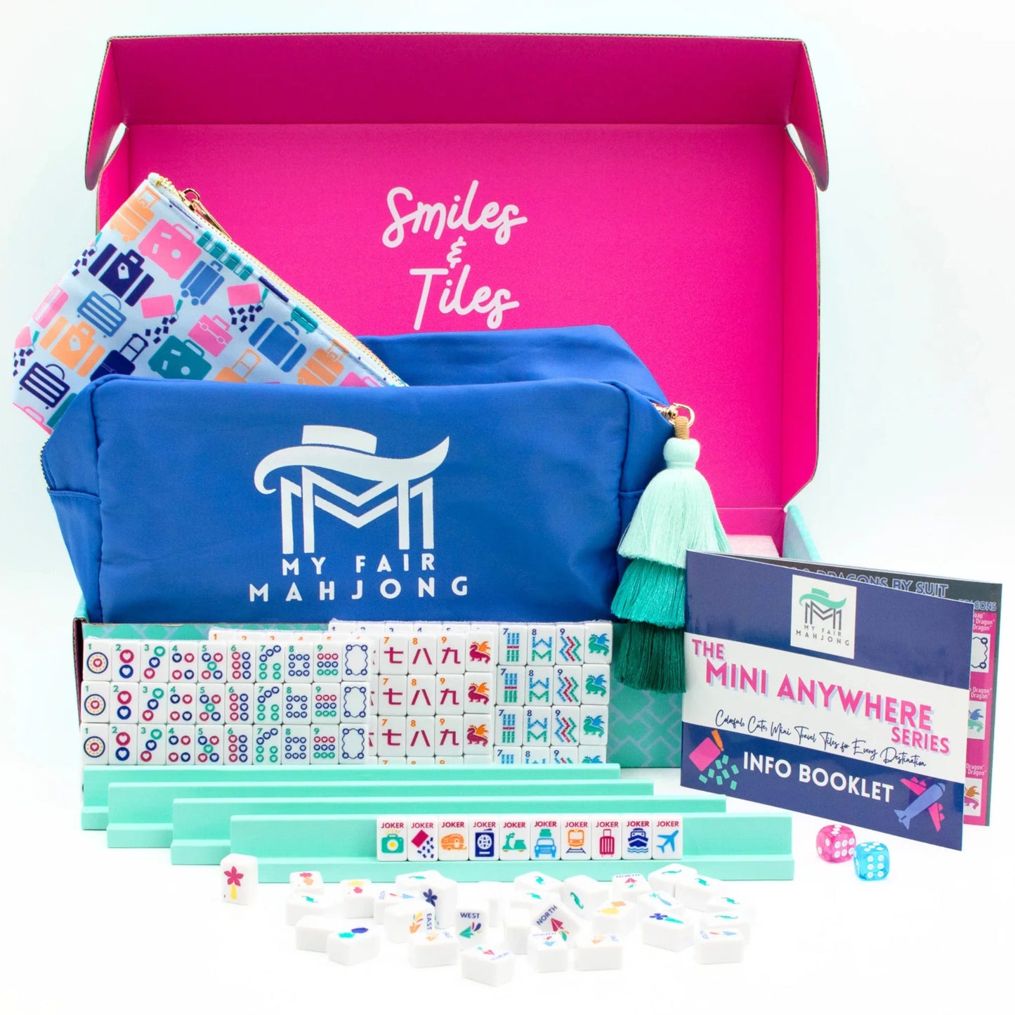 MINI TRAVEL MAHJONG - Mini Anywhere Series - White | My Fair Mahjong