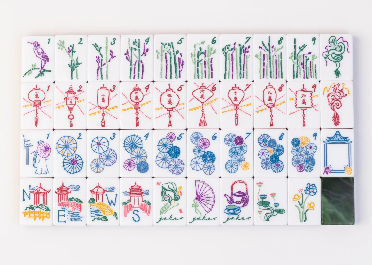 Miss Classic: Mahjong Tile Set - Malachite | Miss Mahjong