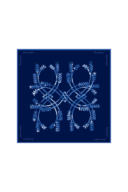 Mahjong Tile Mat - Navy