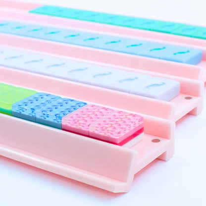 Solid Macaron Green - Classic Acrylic Mahjong Racks (Set of 4) | My Fair Mahjong