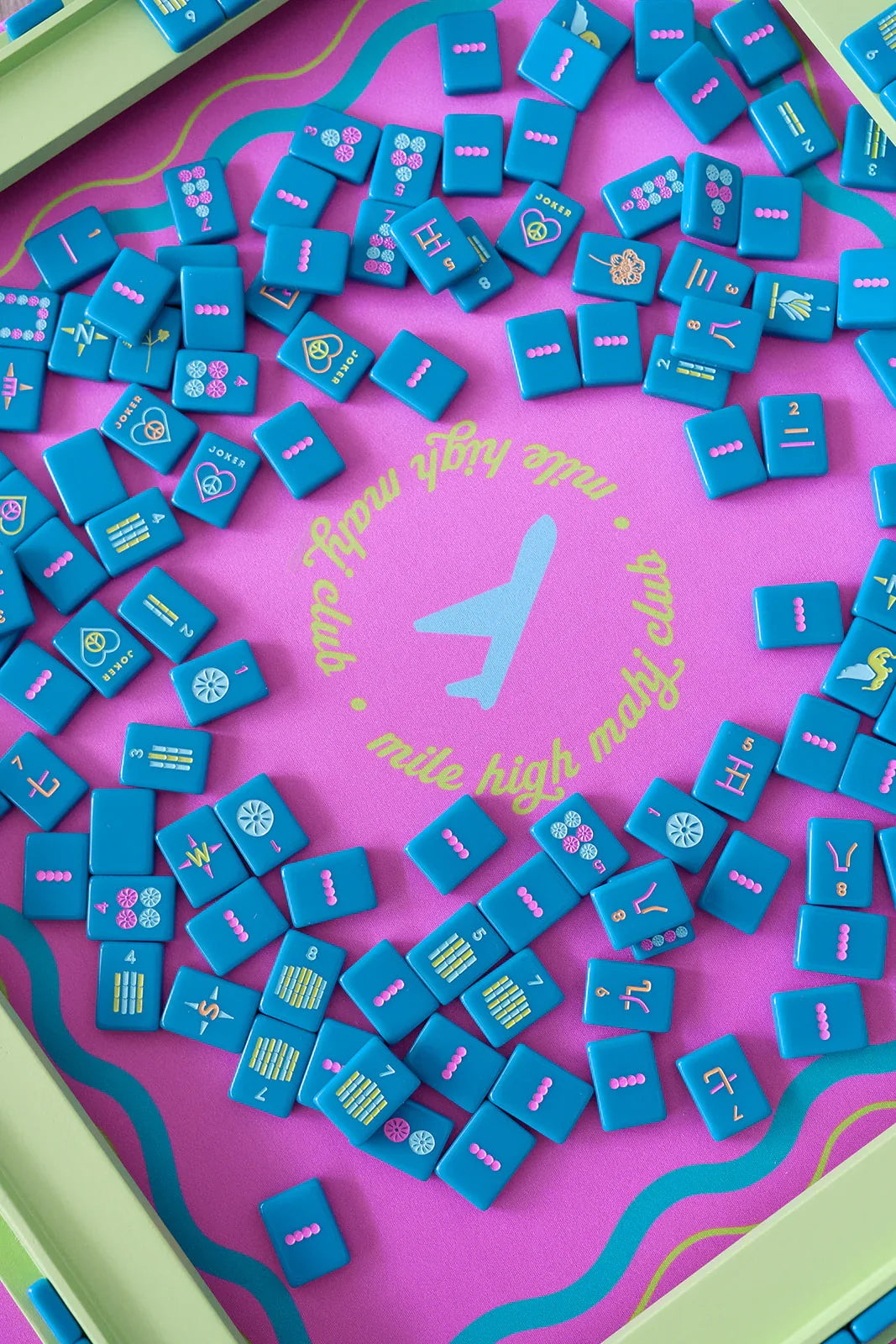 Peace Love Mahjong - Totally Teal Mile High Mahj Club Travel Tile Set