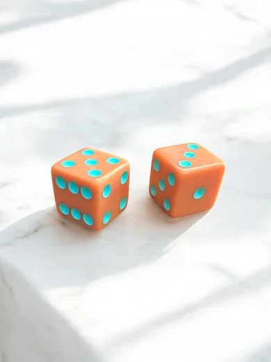 Peace Love Mahjong | Colorful Mahjong Dice Set (Set of 2)