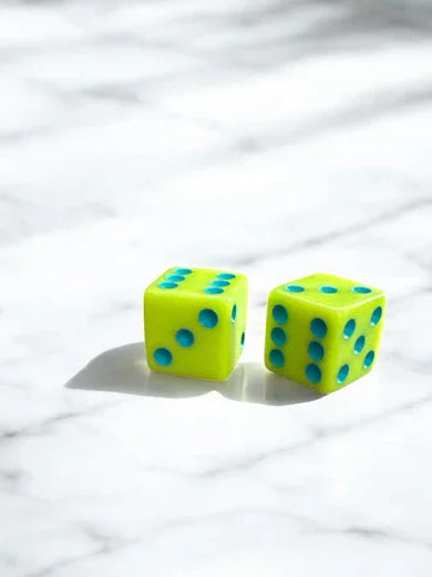 Peace Love Mahjong | Colorful Mahjong Dice Set (Set of 2)
