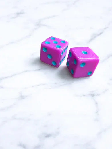 Peace Love Mahjong | Colorful Mahjong Dice Set (Set of 2)