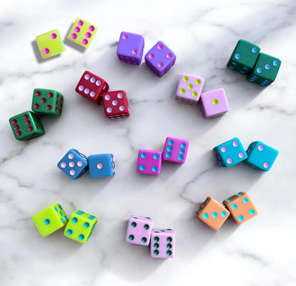 Peace Love Mahjong | Colorful Mahjong Dice Set (Set of 2)