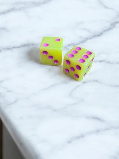 Peace Love Mahjong | Colorful Mahjong Dice Set (Set of 2)