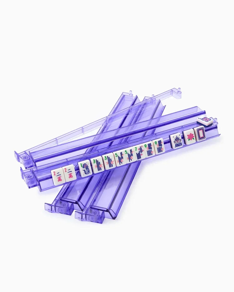 Lilac Acrylic Mahjong Racks & Pushers (Set of 4) | Oh My Mahjong (OMM)