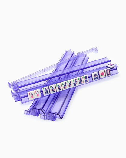 Lilac Acrylic Mahjong Racks & Pushers (Set of 4) | Oh My Mahjong (OMM)
