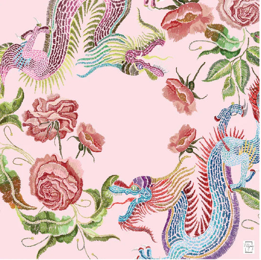 Year of the Dragon Mat - Pink Blush | Bespoke Mahjong