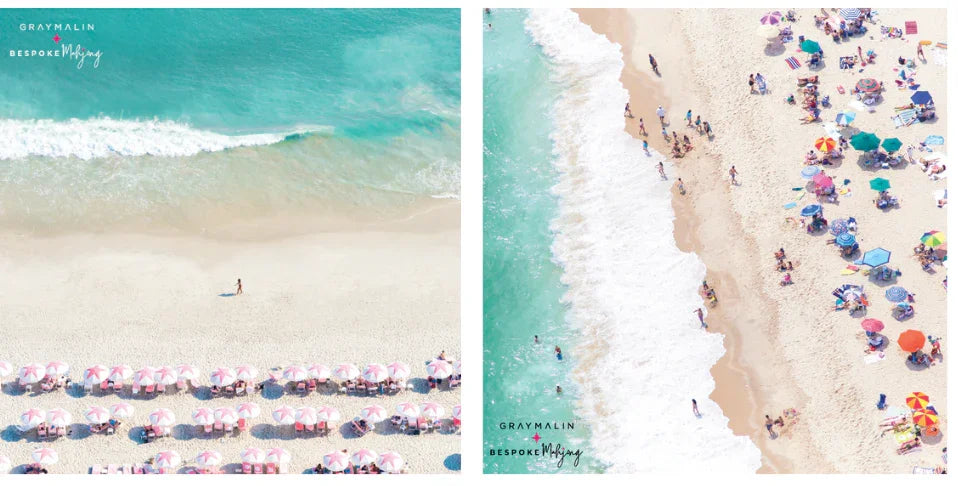 Bespoke X Gray Malin Double Sided Mat | Double the Fun/Gray Malin Beach Club Mat | Bespoke Mahjong