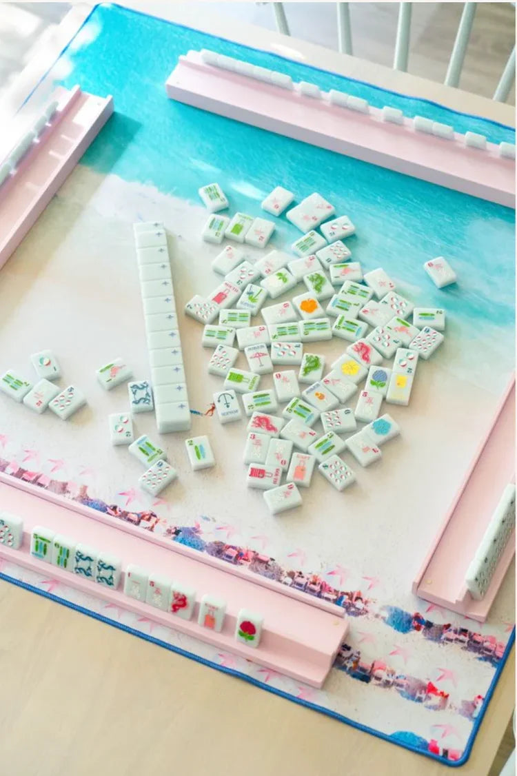 Bespoke X Gray Malin Double Sided Mat | Double the Fun/Gray Malin Beach Club Mat | Bespoke Mahjong