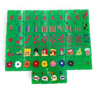 Pop Diva - Disco Green Tiles | Bespoke Mahjong
