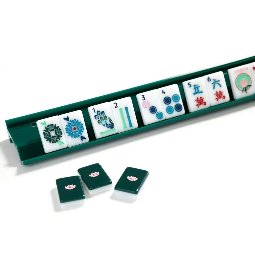 Set of 4 Green Mahjong Racks | The Mahjong House