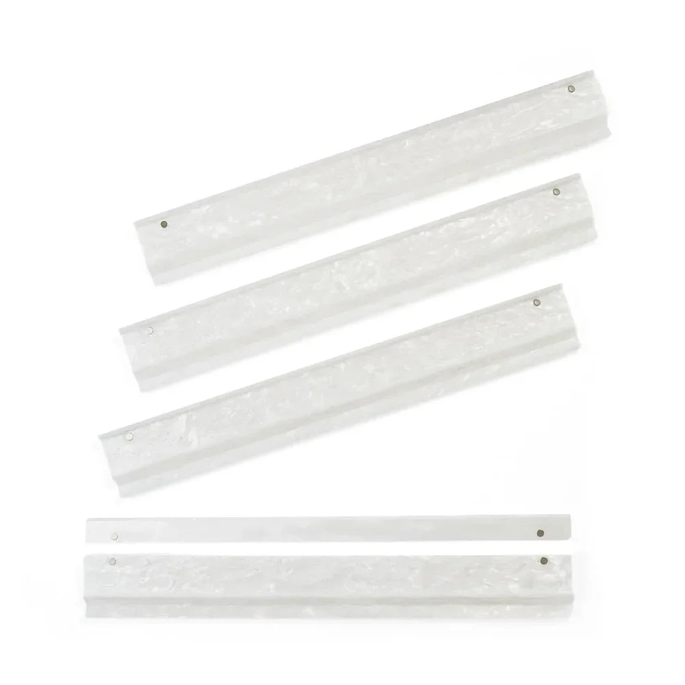 Set of 4 White Mother of Pearl Mahjong Racks | The Mahjong House