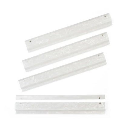 Set of 4 White Mother of Pearl Mahjong Racks | The Mahjong House