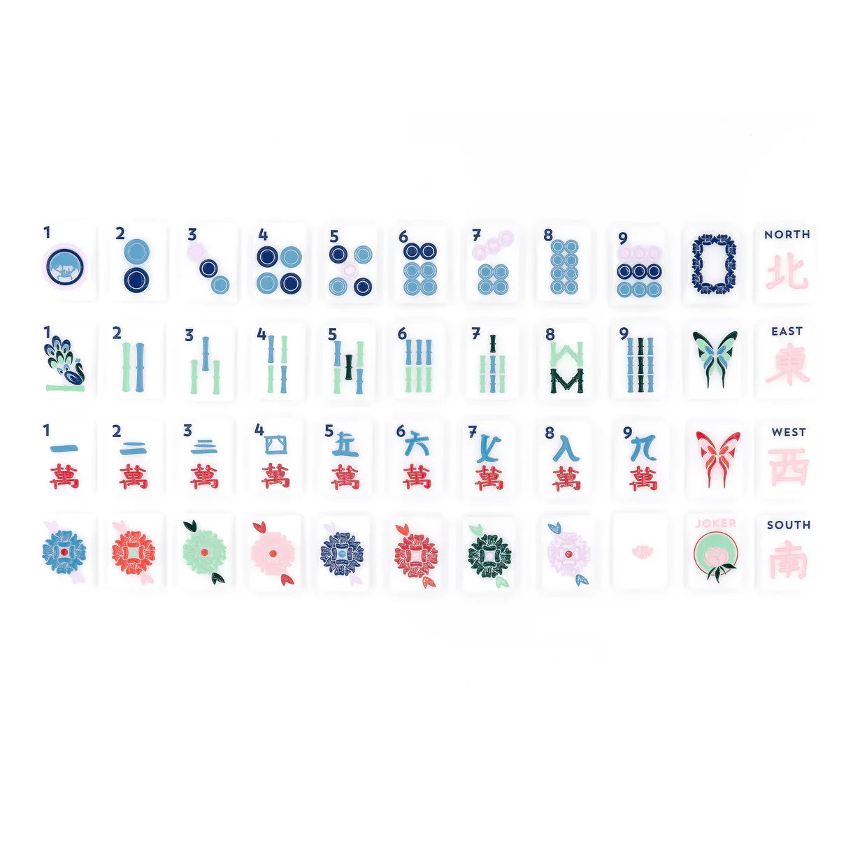 The Mahjong House - The House Tile Set, White