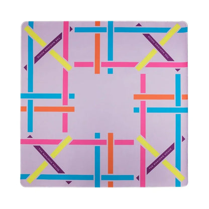 Teal Trellis Double-Sided Mahjong Mat | The Mahjong House