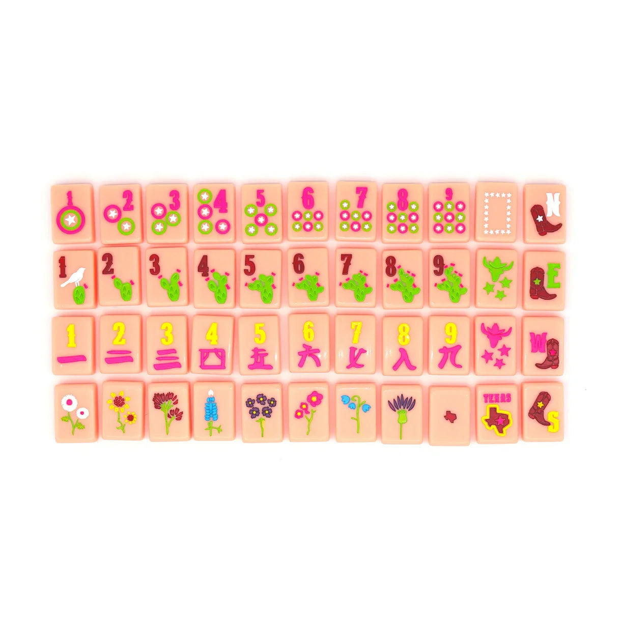 The Mahjong House - Pink Texas Tiles
