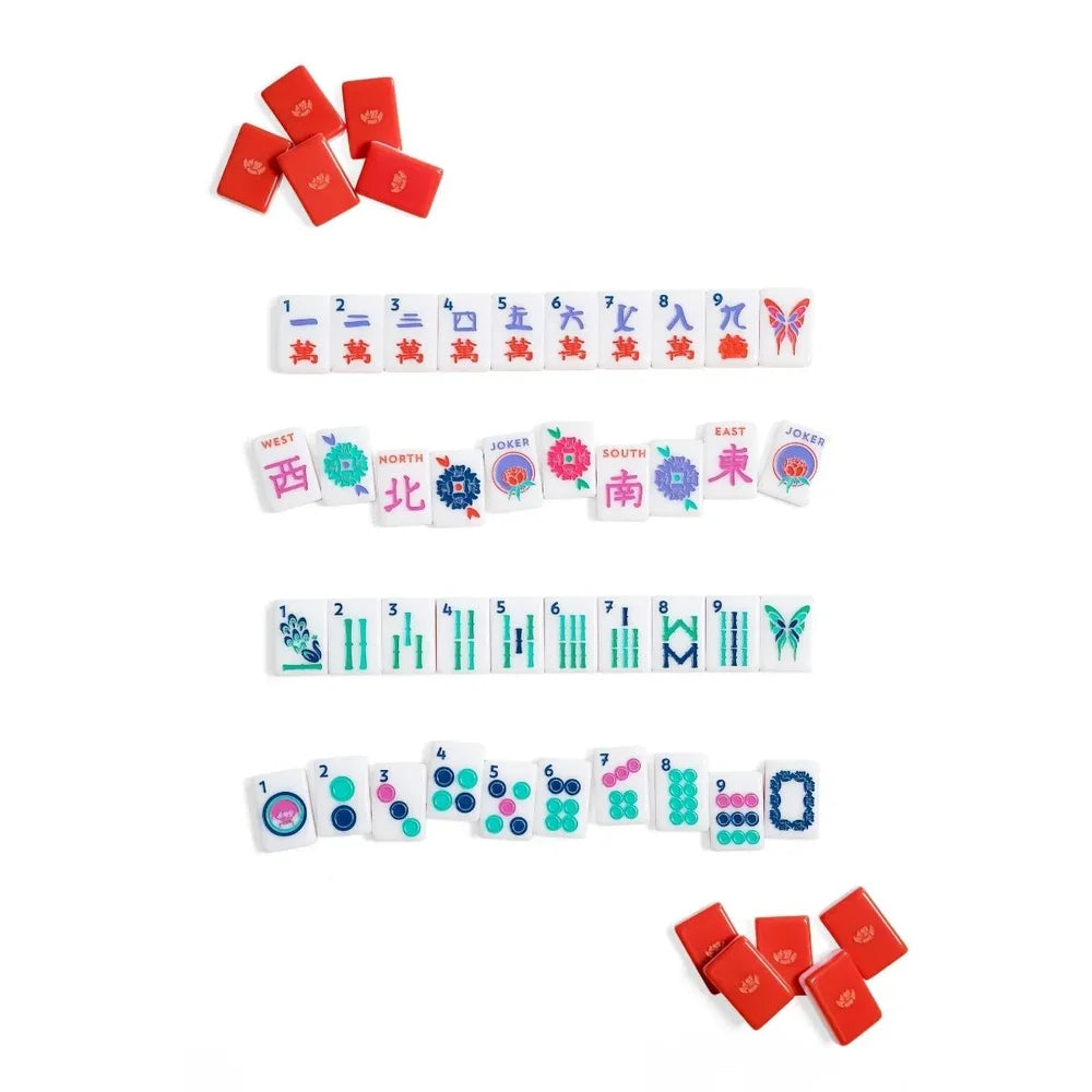 The House Tile Set – Jewel Ruby (160 Acrylic Tiles) | The Mahjong House