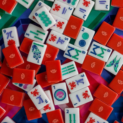 The House Tile Set – Jewel Ruby (160 Acrylic Tiles) | The Mahjong House